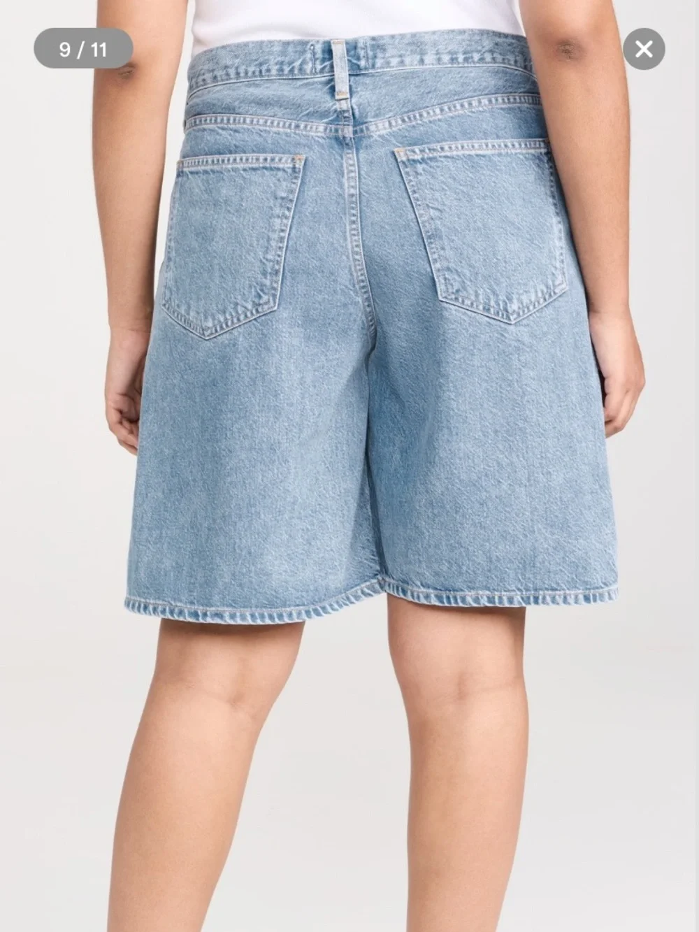 Agolde Ellis Long Denim Shorts
